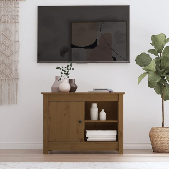 Comodă Tv, , 70X36,5X52 Cm, Lemn Masiv De Pin