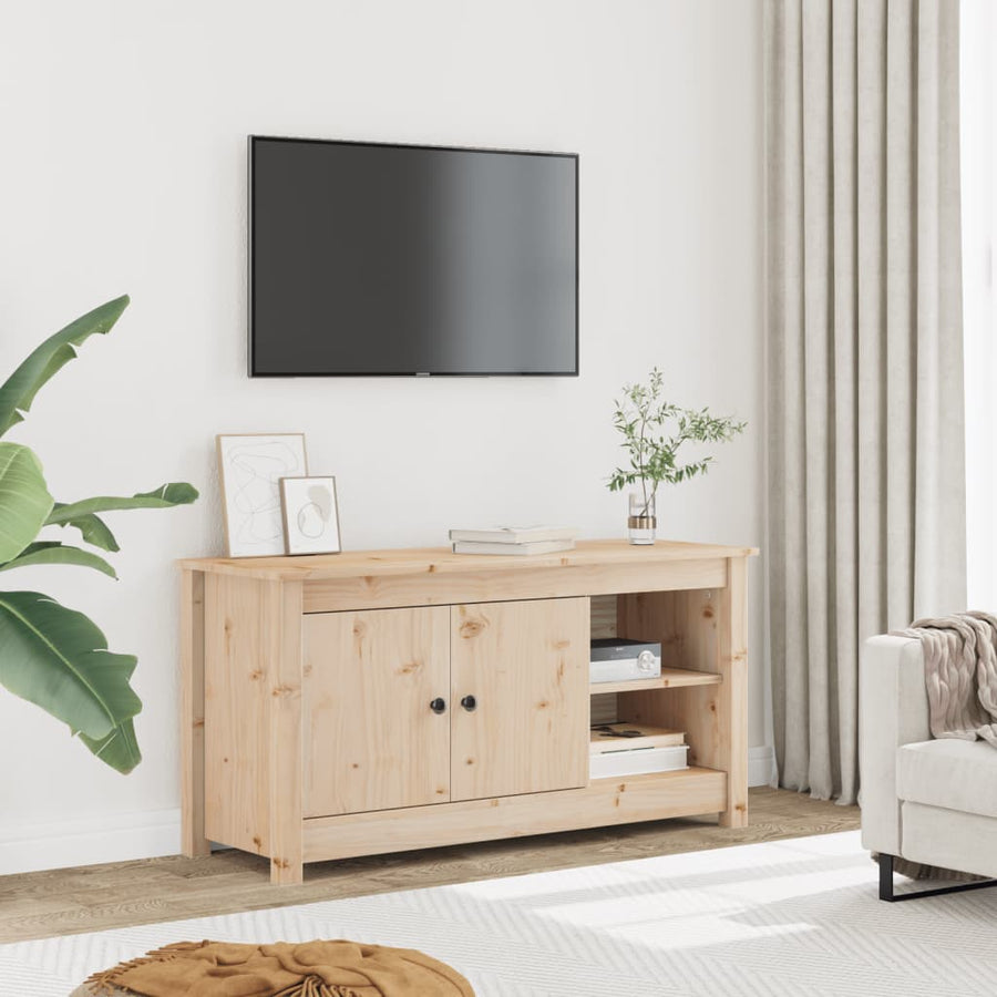 Comodă Tv, 103X36,5X52 Cm, Lemn Masiv De Pin
