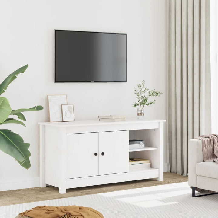 Comodă Tv, 103X36,5X52 Cm, Lemn Masiv De Pin