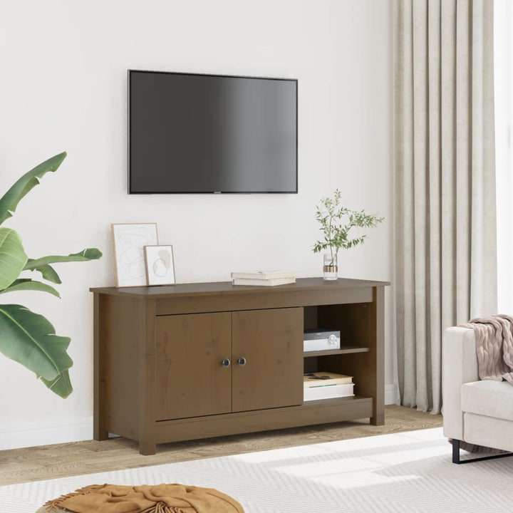 Comodă Tv, 103X36,5X52 Cm, Lemn Masiv De Pin