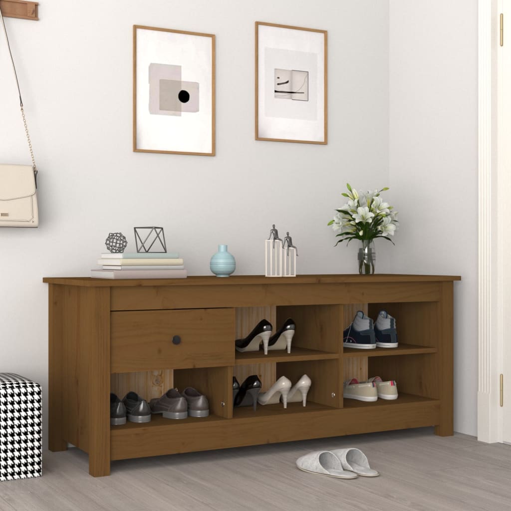 Dulap Pentru Pantofi, , 110X38X45,5 Cm, Lemn Masiv Pin