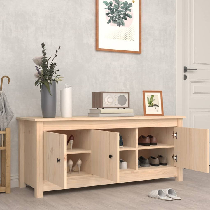 Dulap Pentru Pantofi, 110X38X45,5 Cm, Lemn Masiv De Pin