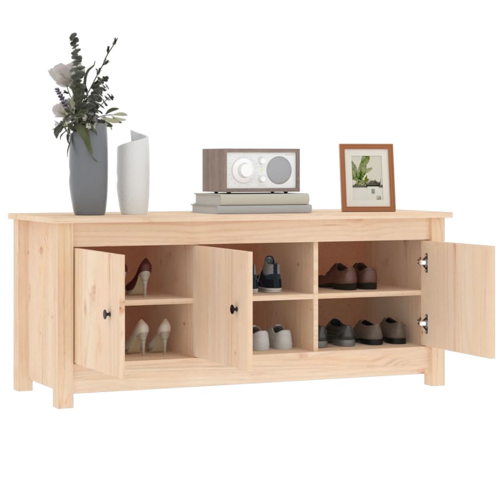 Dulap Pentru Pantofi, 110X38X45,5 Cm, Lemn Masiv De Pin