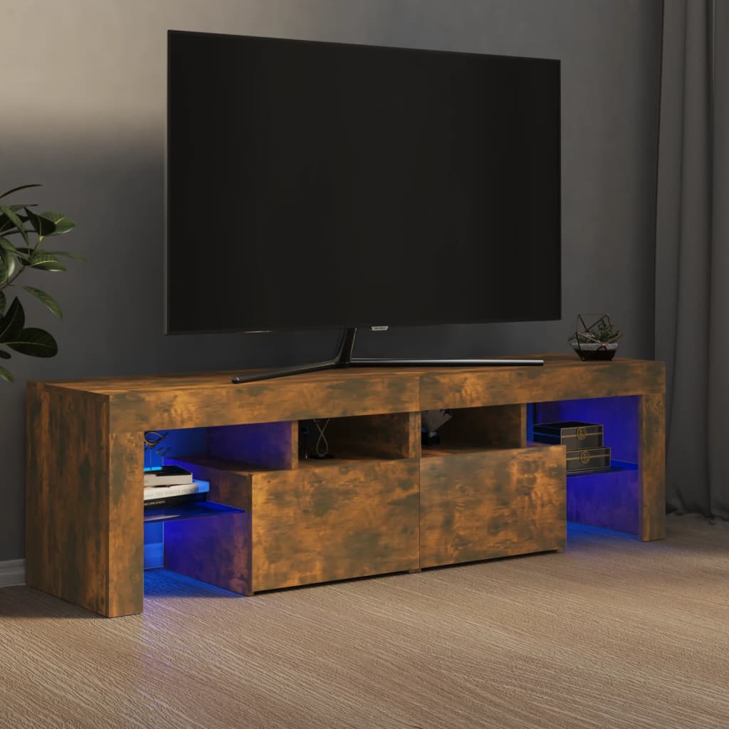 Comodă Tv Cu Lumini Led, , 140X36,5X40 Cm