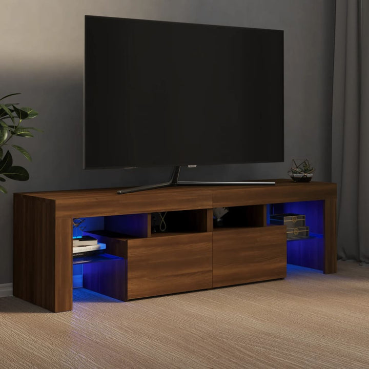 Comodă Tv Cu Lumini Led, , 140X36,5X40 Cm