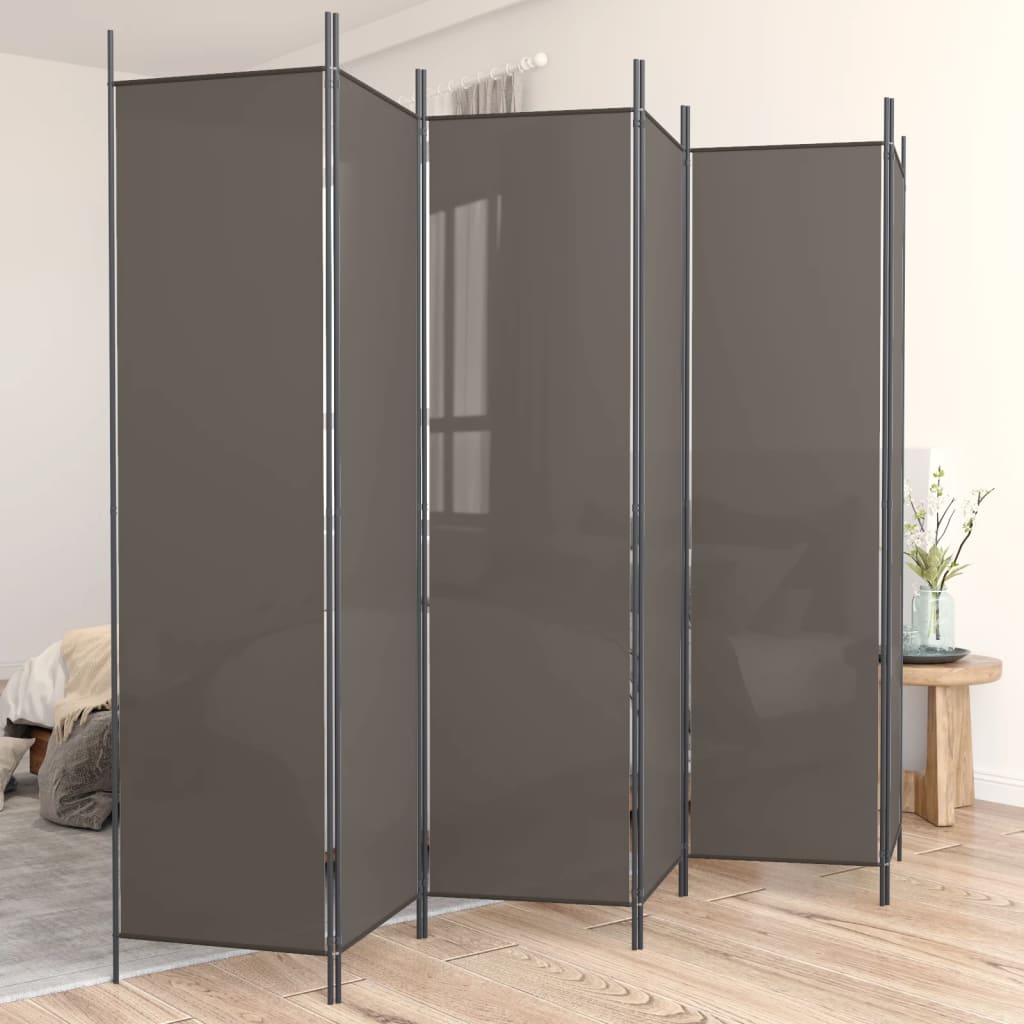 Paravan De Cameră Cu 5 Panouri, , , Textil