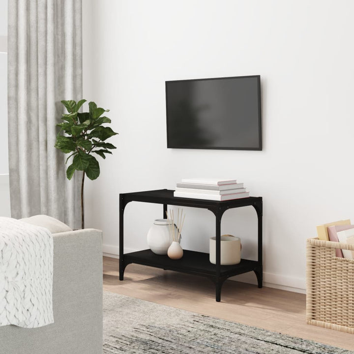 Comodă Tv, , 60X33X41 Cm, Lemn Prelucrat Și Oțel