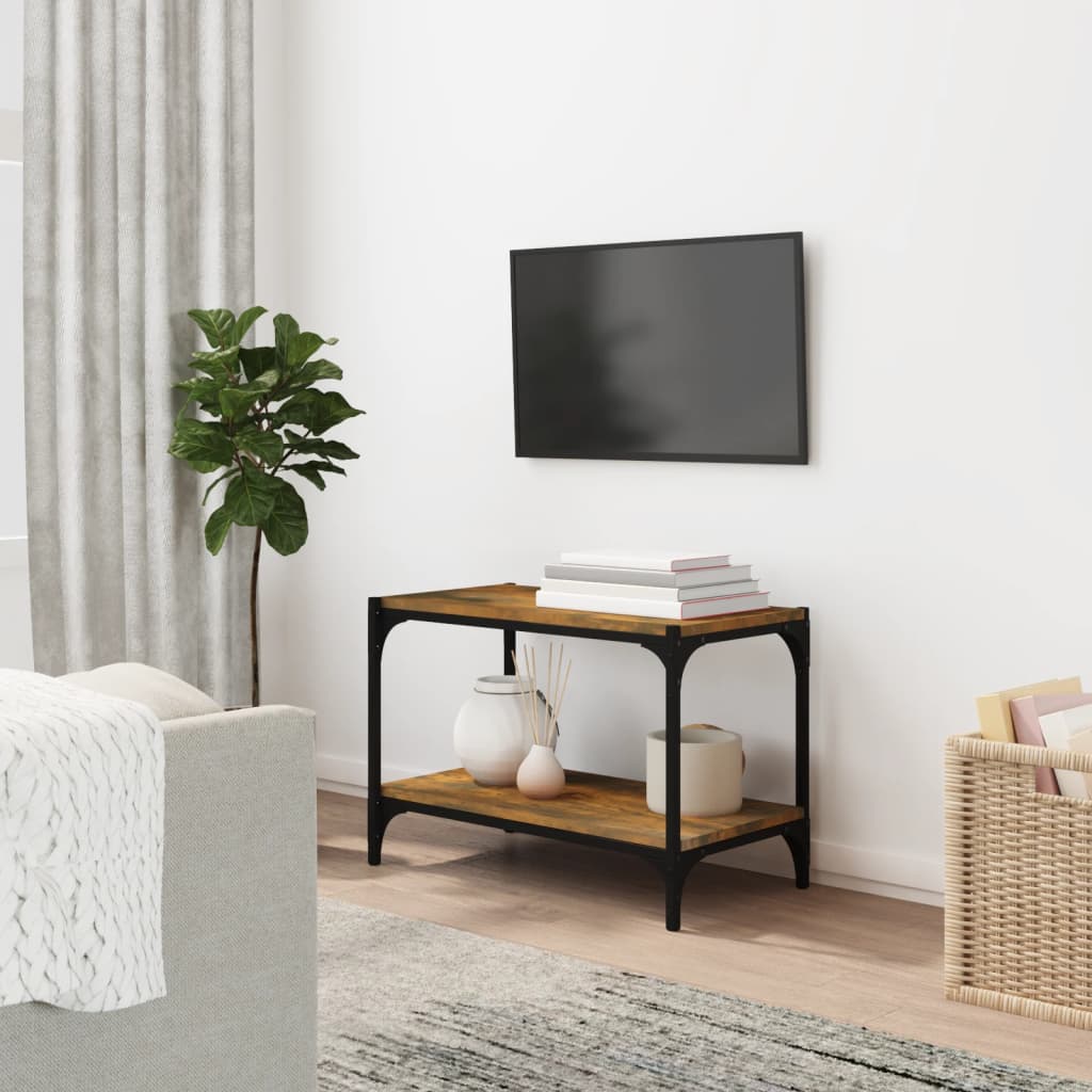 Comodă Tv, , 60X33X41 Cm, Lemn Prelucrat Și Oțel