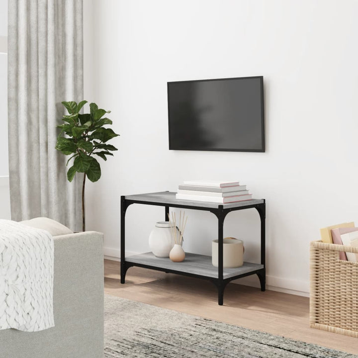 Comodă Tv, , 60X33X41 Cm, Lemn Prelucrat Și Oțel