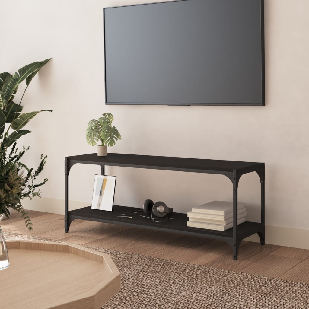 Comodă Tv, , 60X33X41 Cm, Lemn Prelucrat Și Oțel