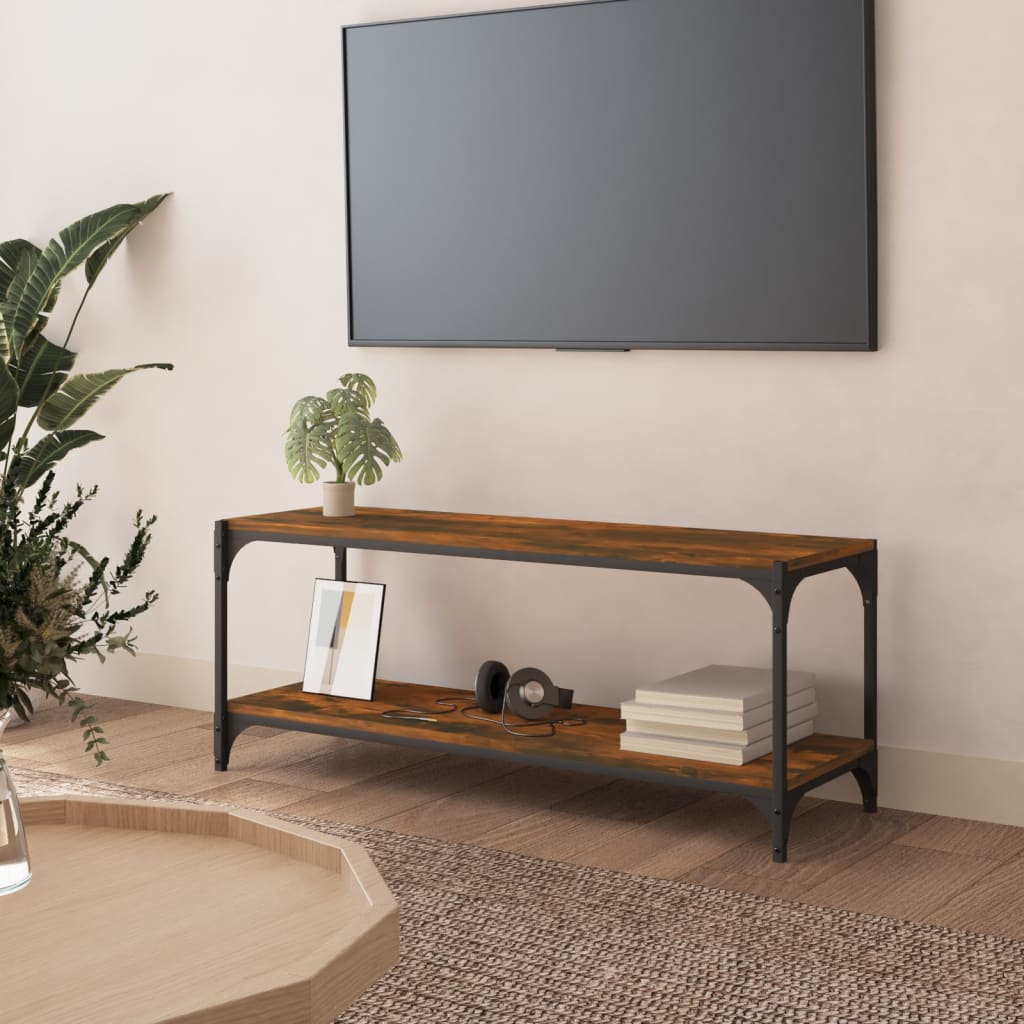Comodă Tv, , 60X33X41 Cm, Lemn Prelucrat Și Oțel