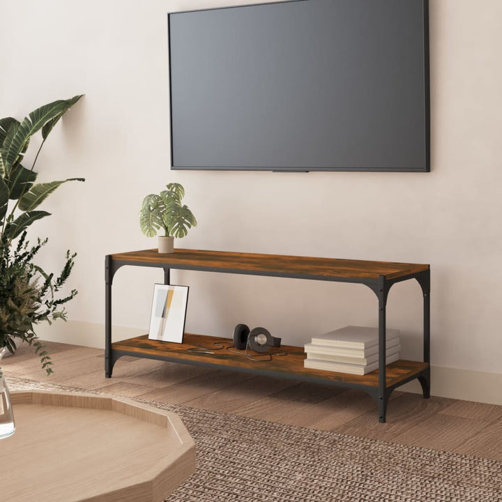 Comodă Tv, , 60X33X41 Cm, Lemn Prelucrat Și Oțel