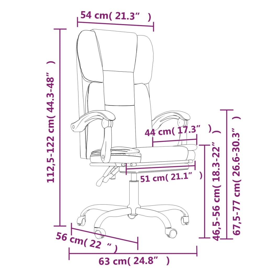 Fotoliu De Birou Rabatabil, , Textil