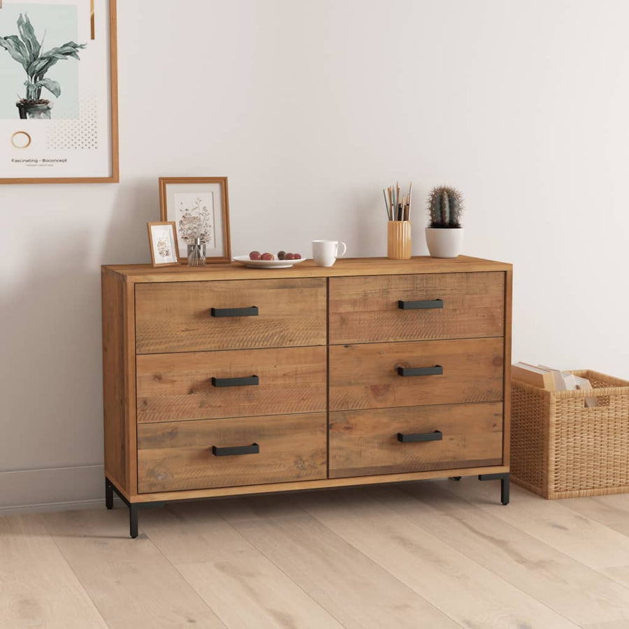 Servantă, , 110X35X70 Cm, Lemn Masiv De Pin Reciclat