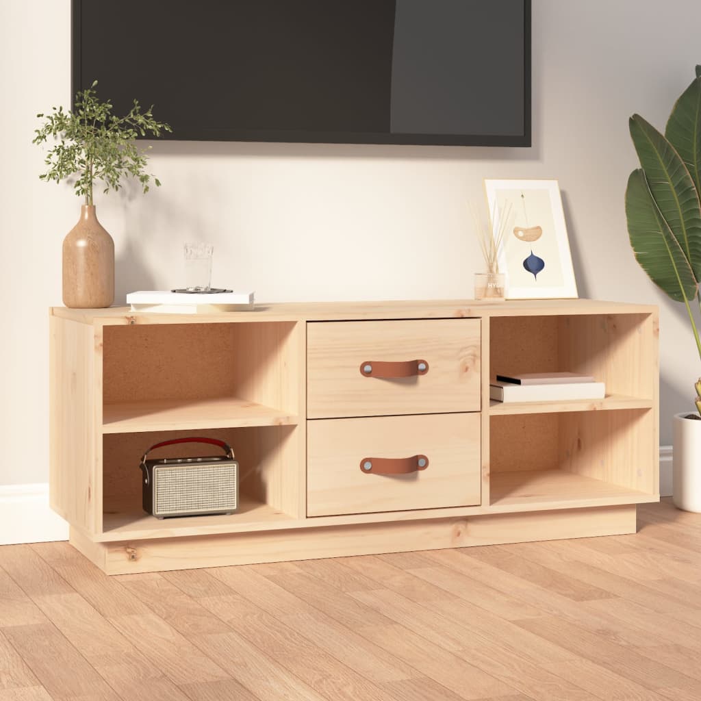 Comodă Tv, , 100X34X40 Cm, Lemn Masiv De Pin
