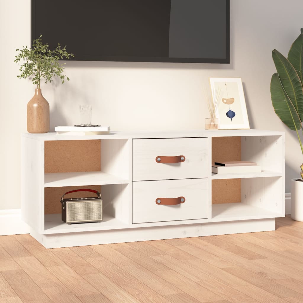 Comodă Tv, , 100X34X40 Cm, Lemn Masiv De Pin