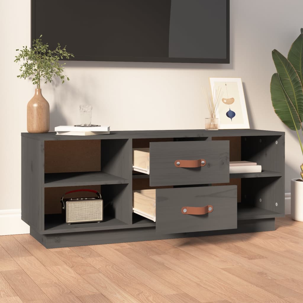Comodă Tv, , 100X34X40 Cm, Lemn Masiv De Pin