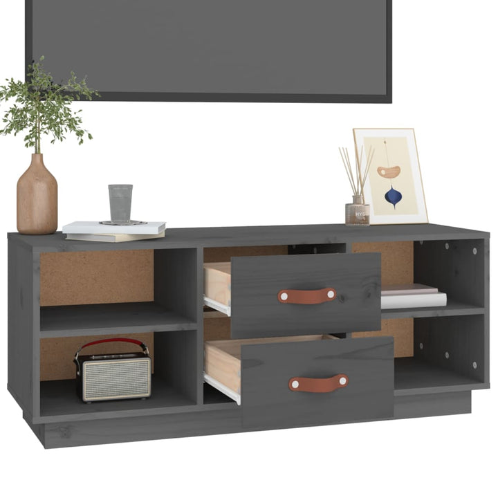 Comodă Tv, , 100X34X40 Cm, Lemn Masiv De Pin