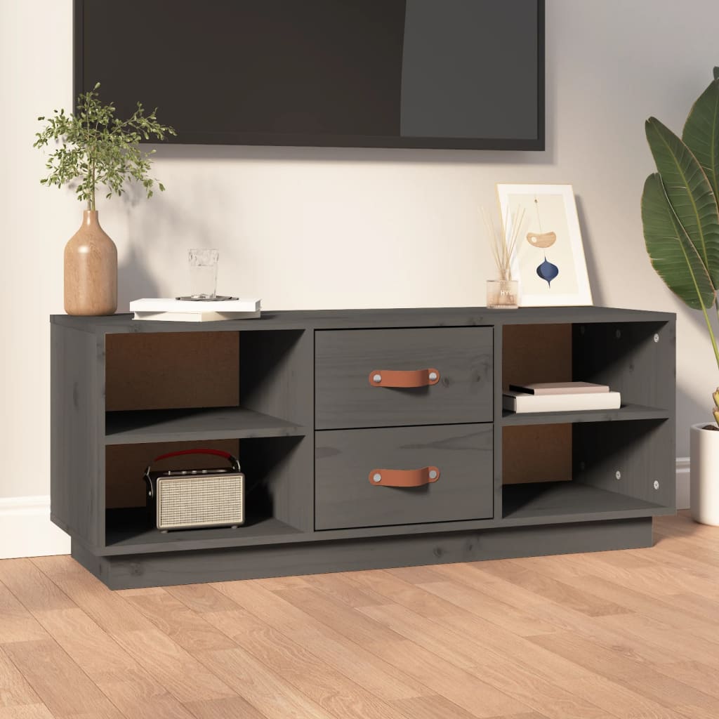 Comodă Tv, , 100X34X40 Cm, Lemn Masiv De Pin