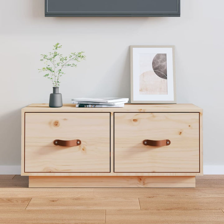 Comodă Tv, , 80X34X35 Cm, Lemn Masiv De Pin