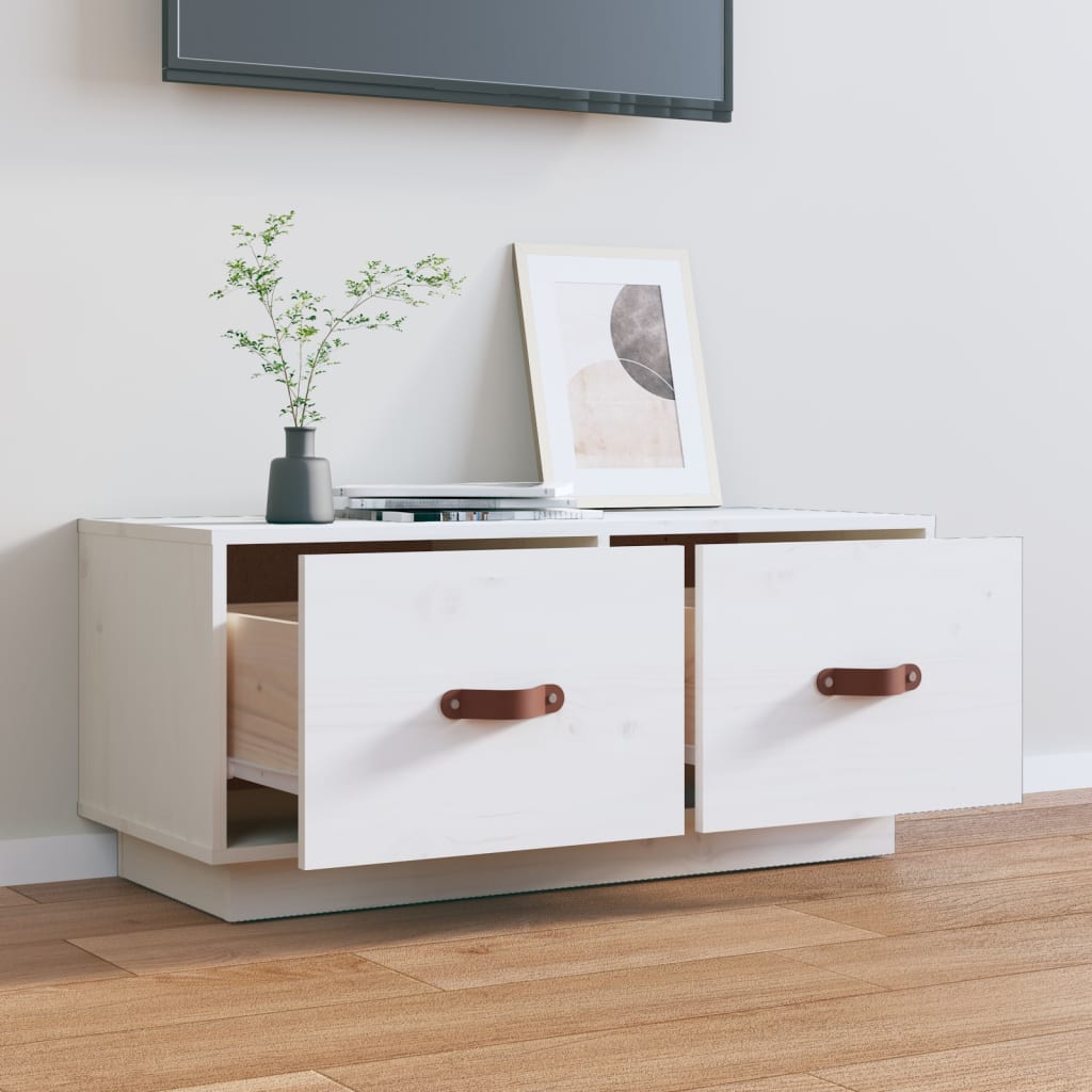 Comodă Tv, , 80X34X35 Cm, Lemn Masiv De Pin
