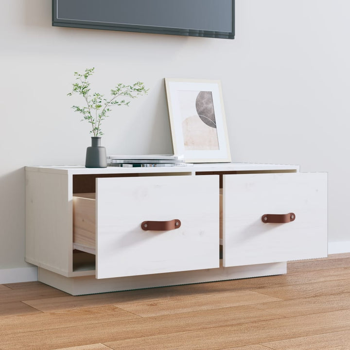 Comodă Tv, , 80X34X35 Cm, Lemn Masiv De Pin