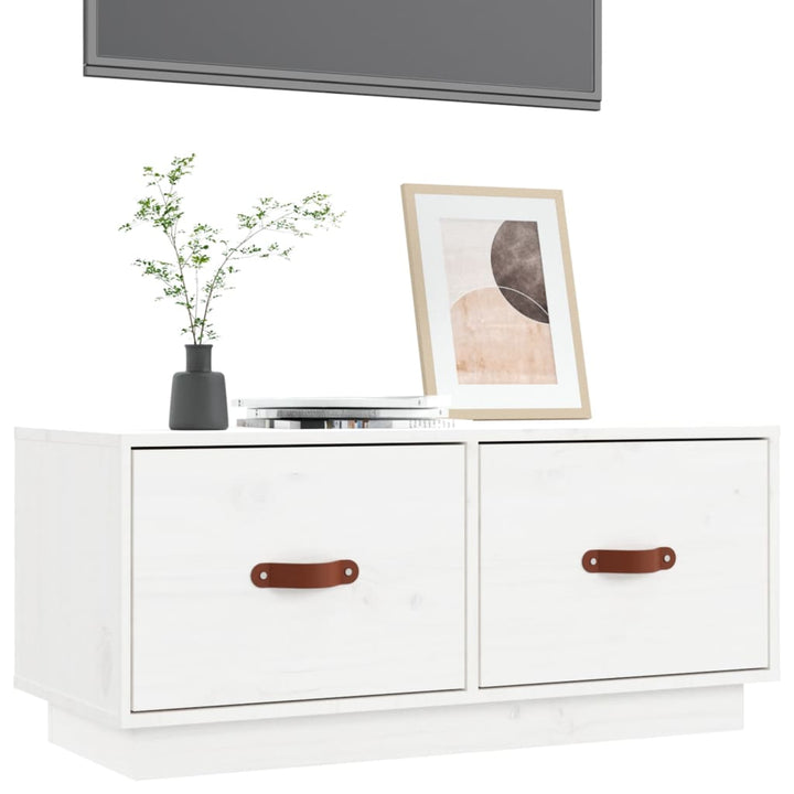 Comodă Tv, , 80X34X35 Cm, Lemn Masiv De Pin