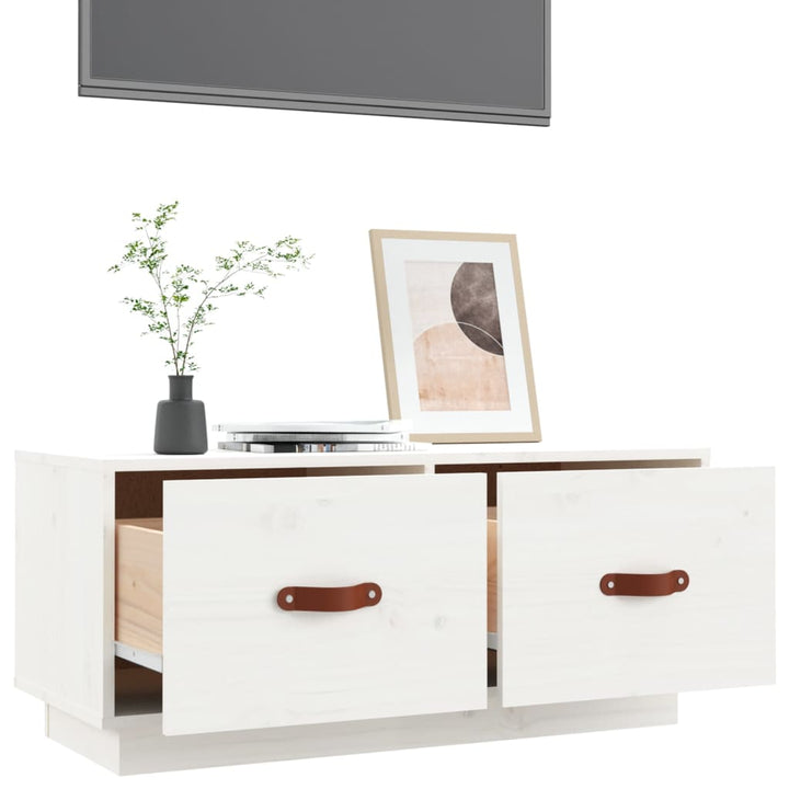 Comodă Tv, , 80X34X35 Cm, Lemn Masiv De Pin
