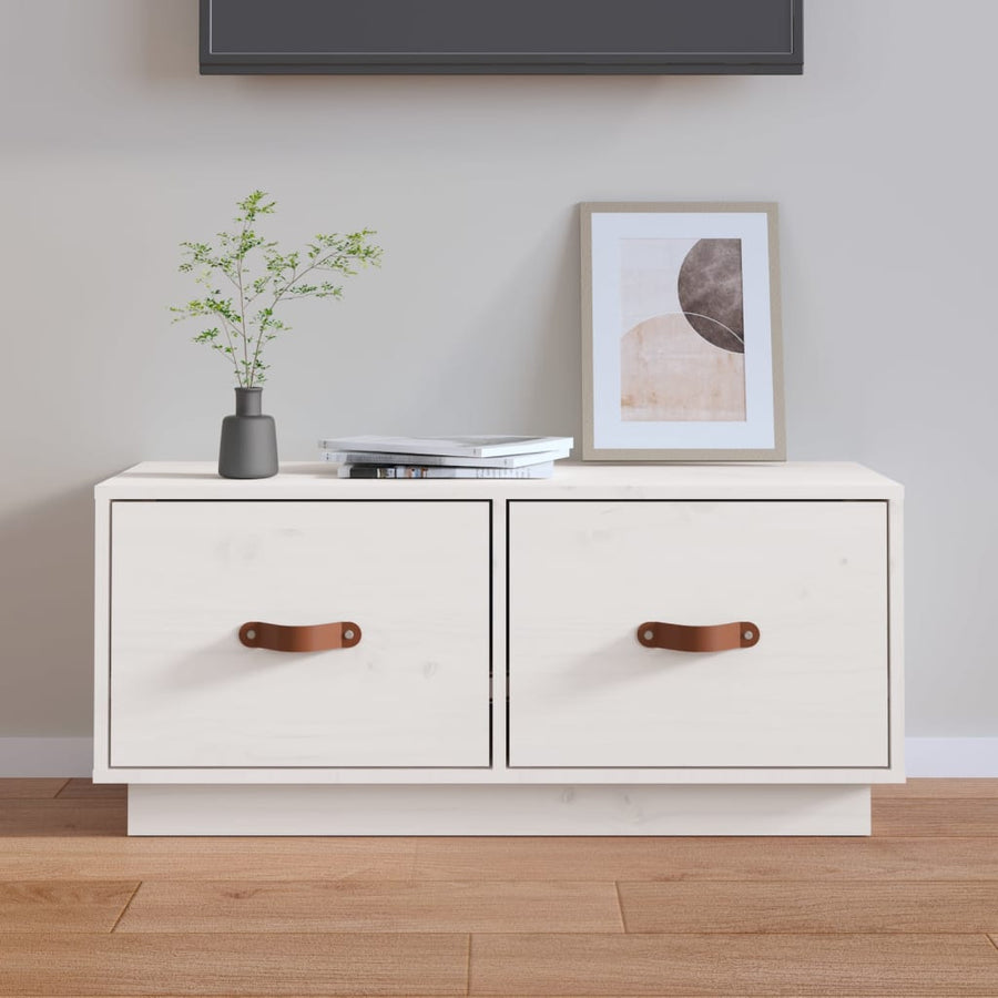 Comodă Tv, , 80X34X35 Cm, Lemn Masiv De Pin