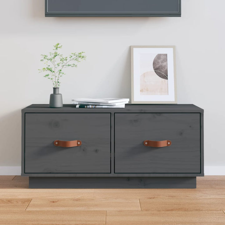 Comodă Tv, , 80X34X35 Cm, Lemn Masiv De Pin