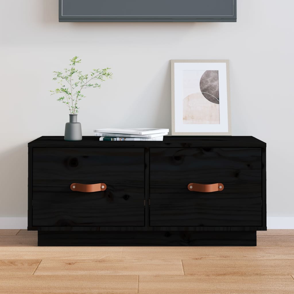 Comodă Tv, , 80X34X35 Cm, Lemn Masiv De Pin