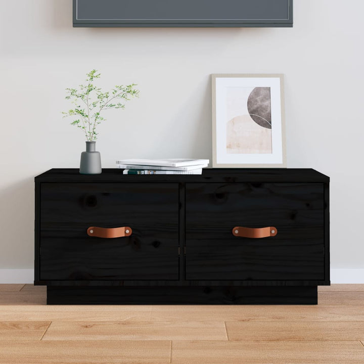 Comodă Tv, , 80X34X35 Cm, Lemn Masiv De Pin