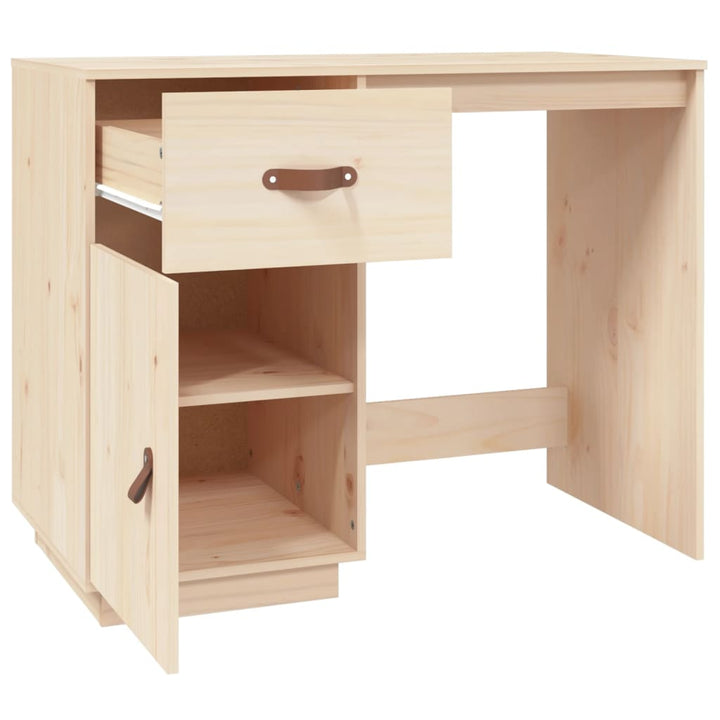 Birou, 95X50X75 Cm, Lemn Masiv De Pin