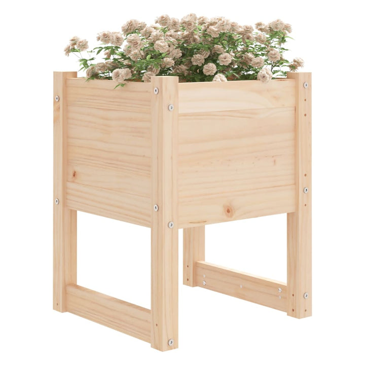 Jardiniere, 2 Buc, 40X40X52,5 Cm, Lemn Masiv De Pin Natural