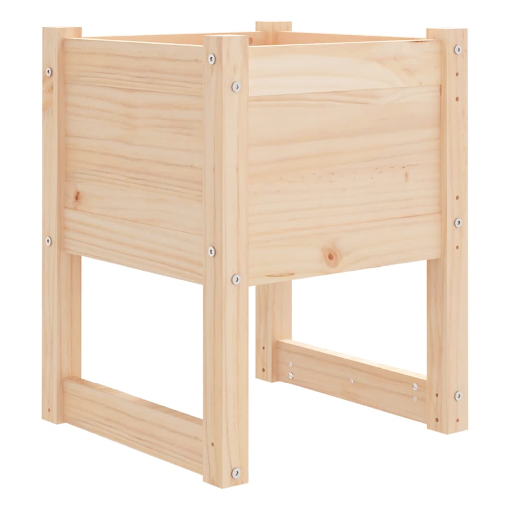 Jardiniere, 2 Buc, 40X40X52,5 Cm, Lemn Masiv De Pin Natural