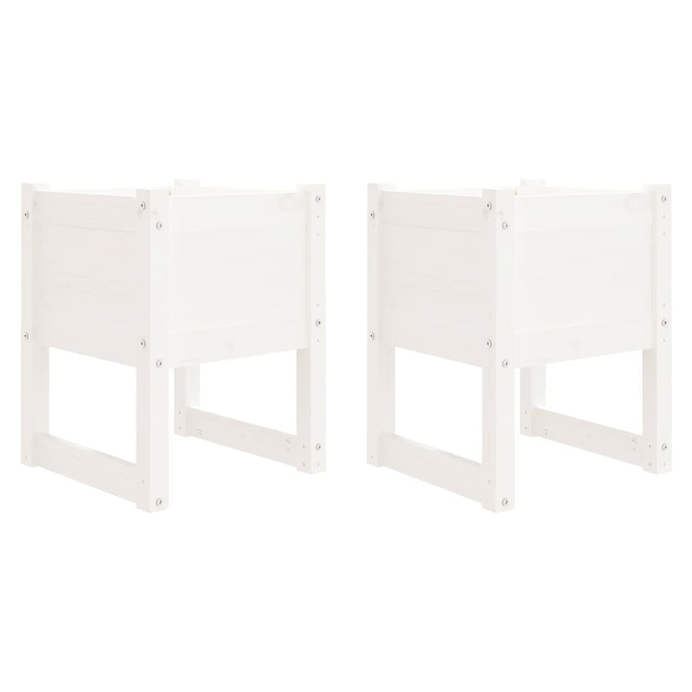 Jardiniere, 2 Buc., , 40X40X52,5 Cm, Lemn Masiv De Pin Alb