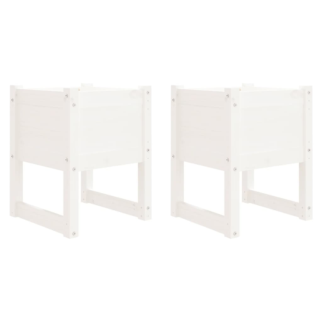 Jardiniere, 2 Buc., , 40X40X52,5 Cm, Lemn Masiv De Pin Alb