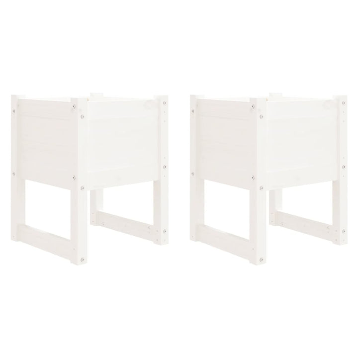 Jardiniere, 2 Buc., , 40X40X52,5 Cm, Lemn Masiv De Pin Alb