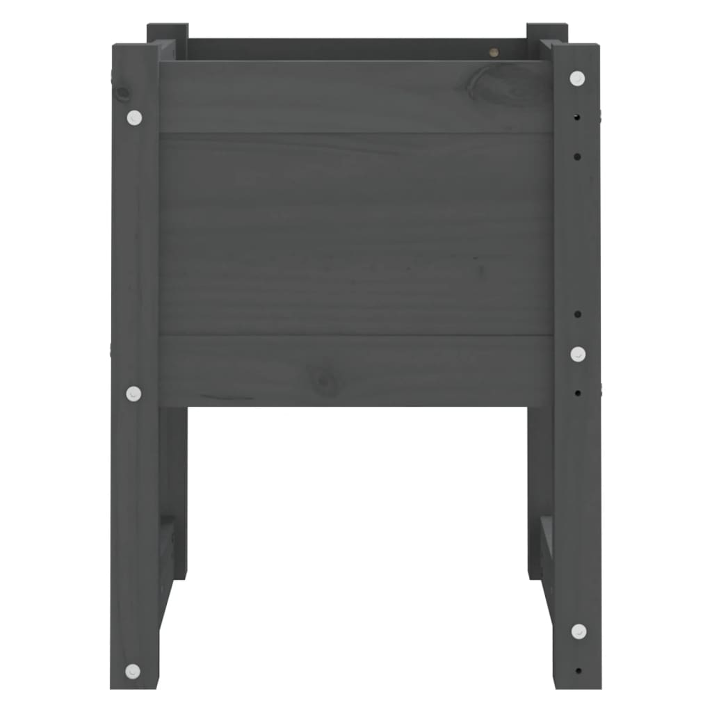 Jardiniere, 2 Buc., , 40X40X52,5 Cm, Lemn Masiv De Pin Gri