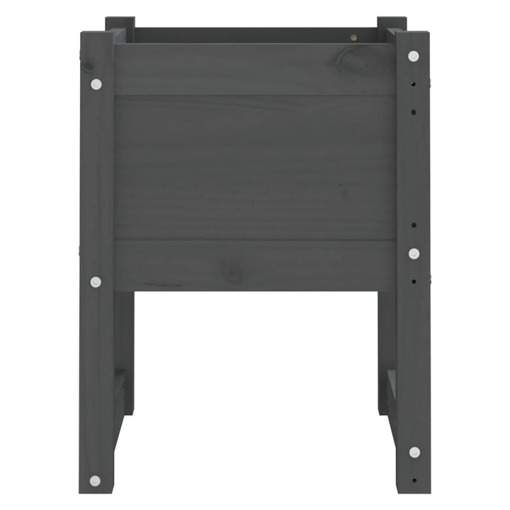 Jardiniere, 2 Buc., , 40X40X52,5 Cm, Lemn Masiv De Pin Gri