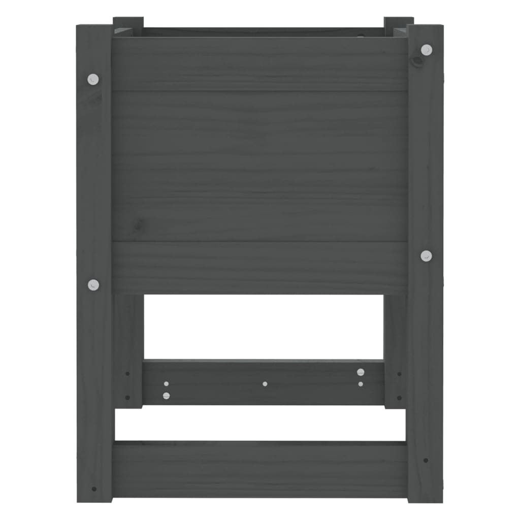 Jardiniere, 2 Buc., , 40X40X52,5 Cm, Lemn Masiv De Pin Gri