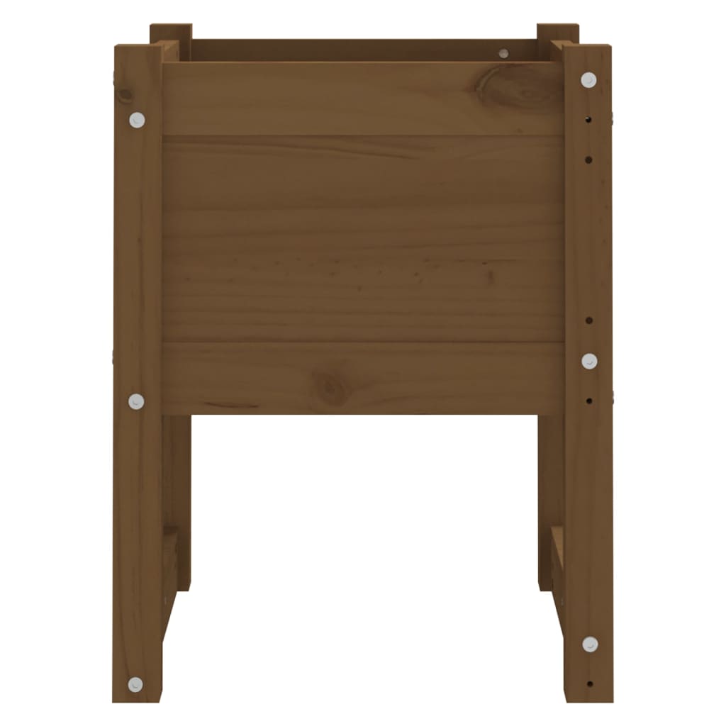 Jardiniere, 2 Buc., , 40X40X52,5Cm, Lemn Masiv De Pin Maro Miere