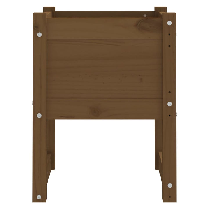 Jardiniere, 2 Buc., , 40X40X52,5Cm, Lemn Masiv De Pin Maro Miere
