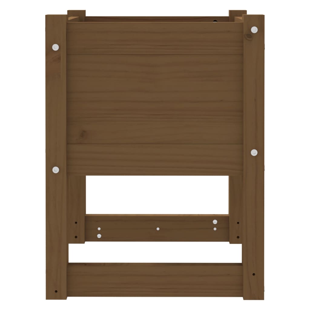Jardiniere, 2 Buc., , 40X40X52,5Cm, Lemn Masiv De Pin Maro Miere