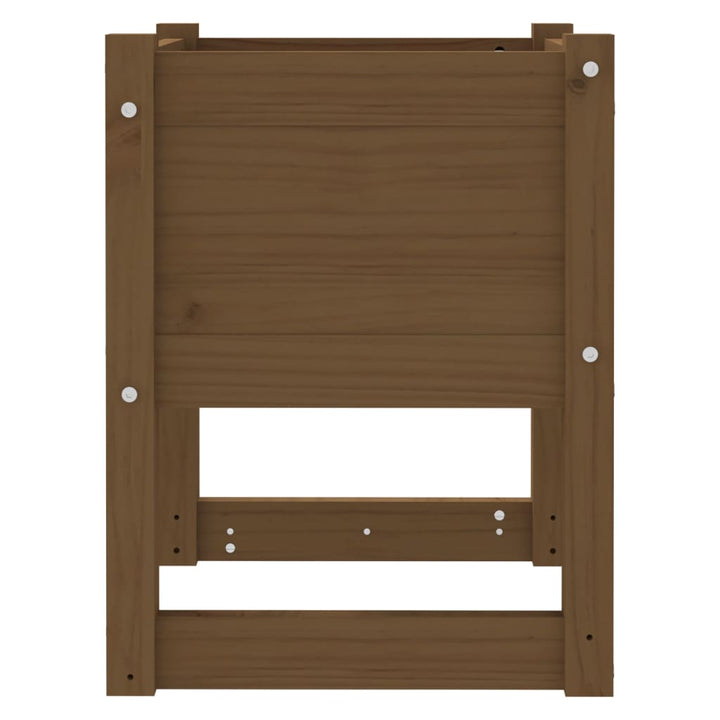Jardiniere, 2 Buc., , 40X40X52,5Cm, Lemn Masiv De Pin Maro Miere