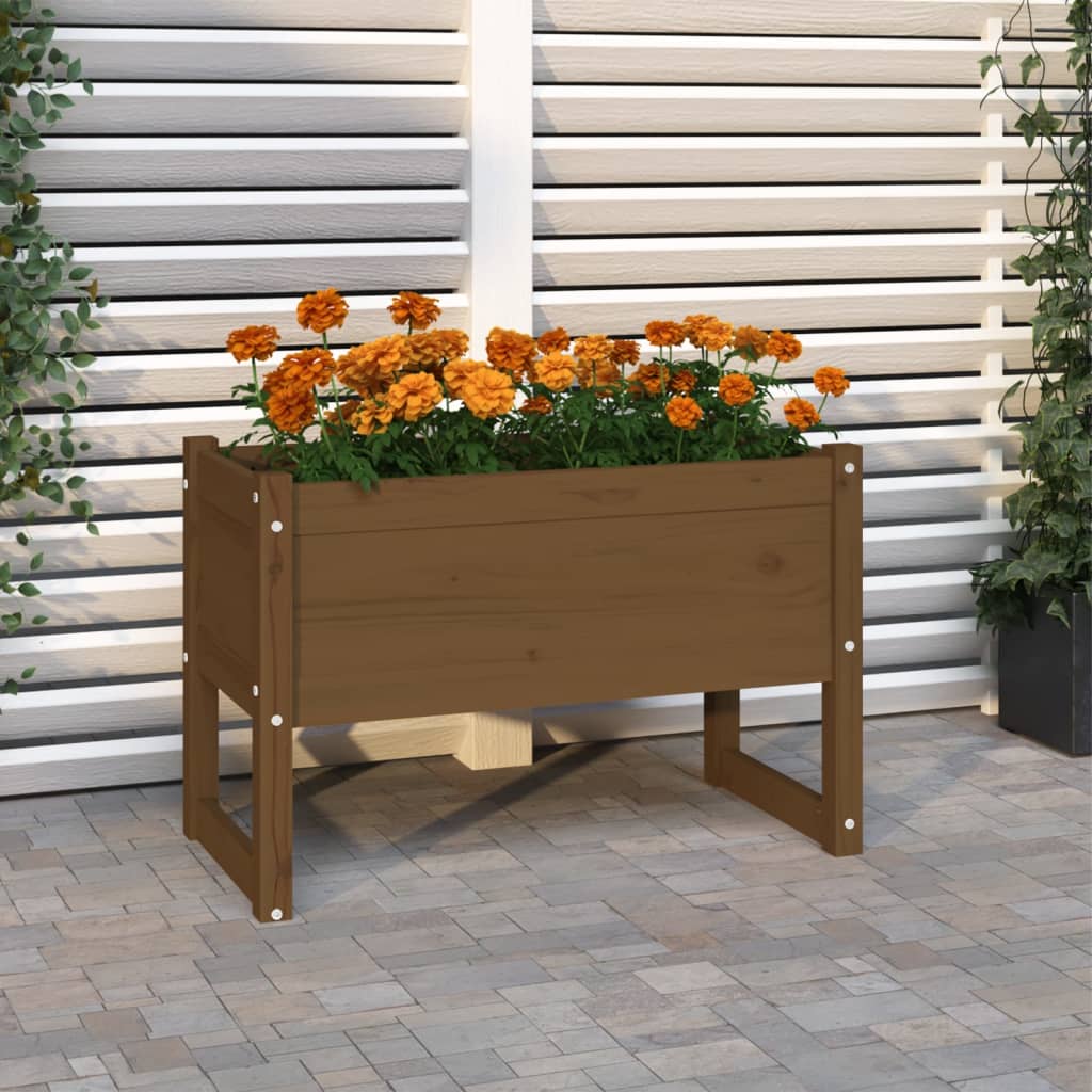 Jardinieră, , , Lemn Masiv De Pin Maro Miere