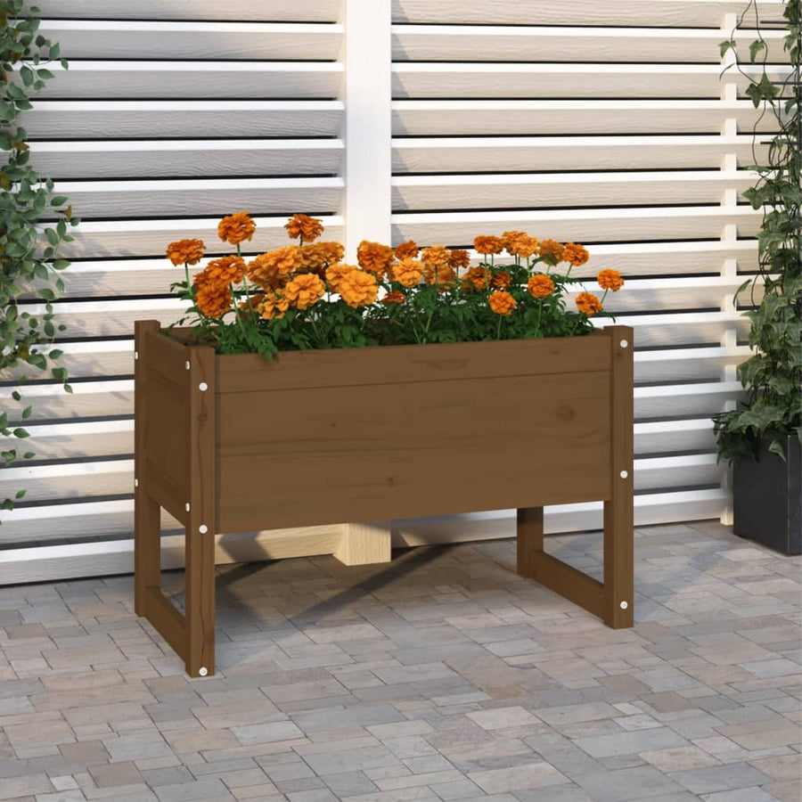 Jardinieră, , , Lemn Masiv De Pin Maro Miere