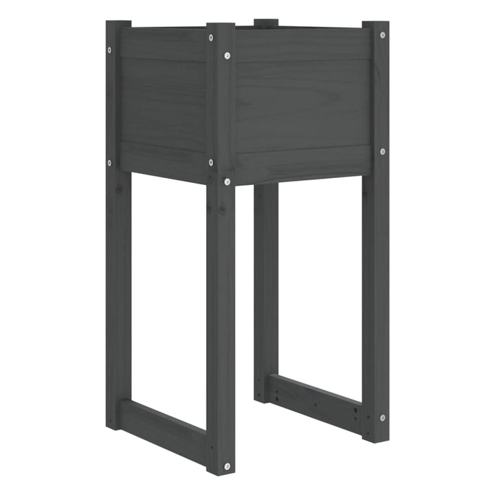 Jardiniere, 2 Buc., , , Lemn Masiv De Pin Gri