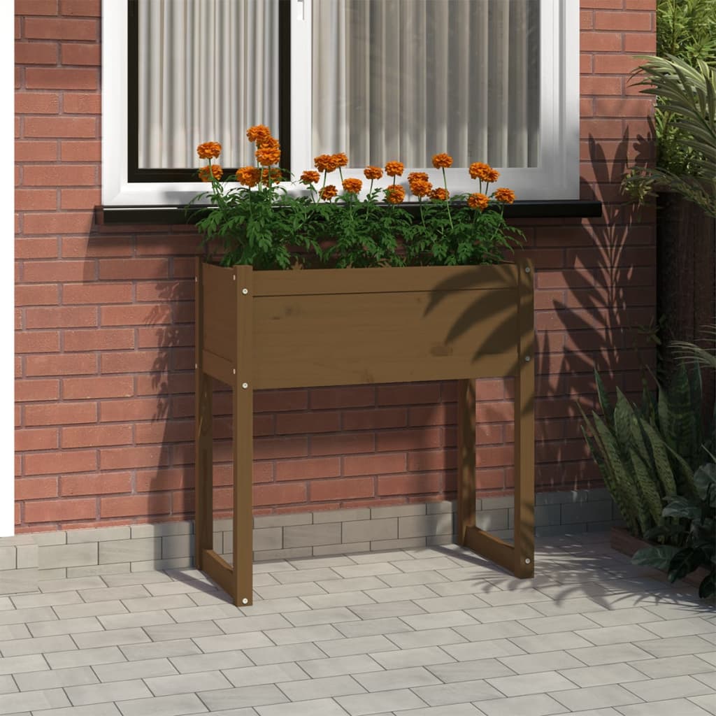 Jardinieră, 78X40X81 Cm, Lemn Masiv De Pin