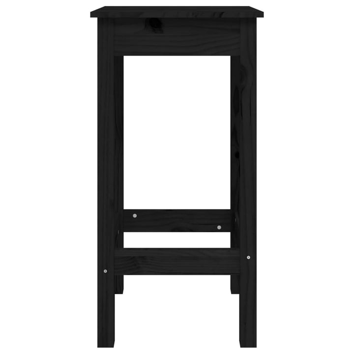 Scaune De Bar, 2 Buc., Negru, 40X40X78 Cm, Lemn Masiv Pin